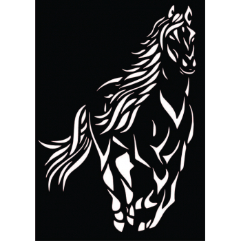 Galopujący rumak wykonany ze stali